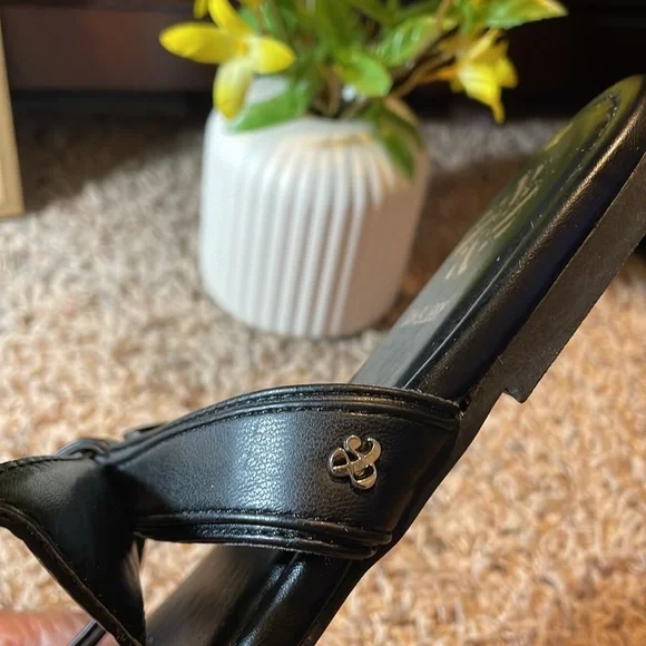 NWOT SAM & LIBBY TIA BOW BLK SLIDE SQ TOE SZ 10 cushion insoles Great Condition - Picture 6 of 11